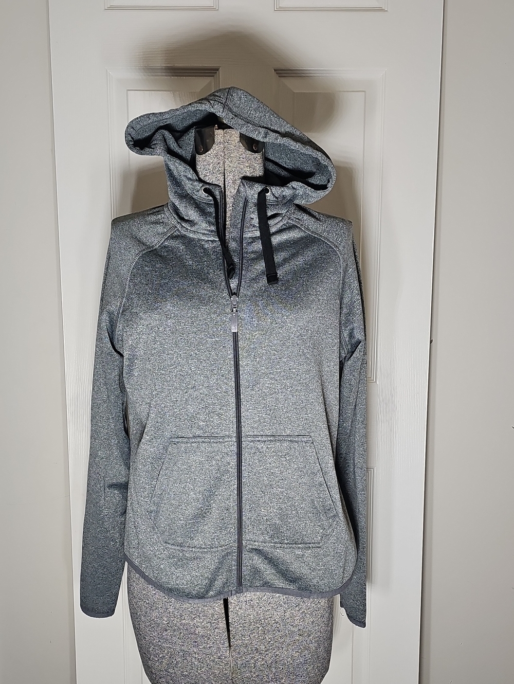 Cascade Sport Full Zip Up Hoodie Jacket Gray Lightweight Size L